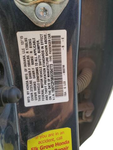 19XFC2F58GE204773 - 2016 HONDA CIVIC LX BLUE photo 13