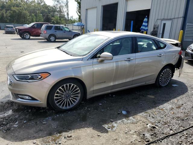 3FA6P0RU5JR269324 - 2018 FORD FUSION TITANIUM/PLATINUM HEV BEIGE photo 1