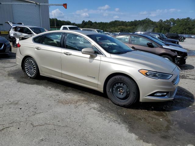 3FA6P0RU5JR269324 - 2018 FORD FUSION TITANIUM/PLATINUM HEV BEIGE photo 4