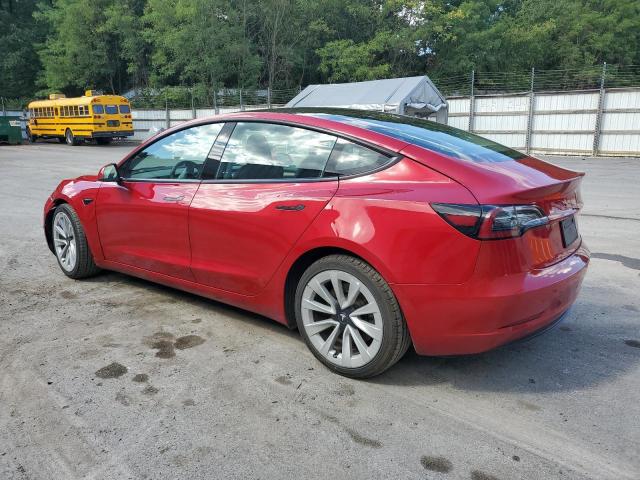 5YJ3E1EA6NF371873 - 2022 TESLA MODEL 3 წითელი ფოტო 2