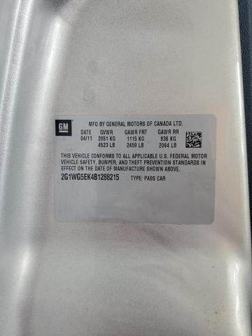 2G1WG5EK4B1288215 - 2011 CHEVROLET IMPALA LT TAN photo 12