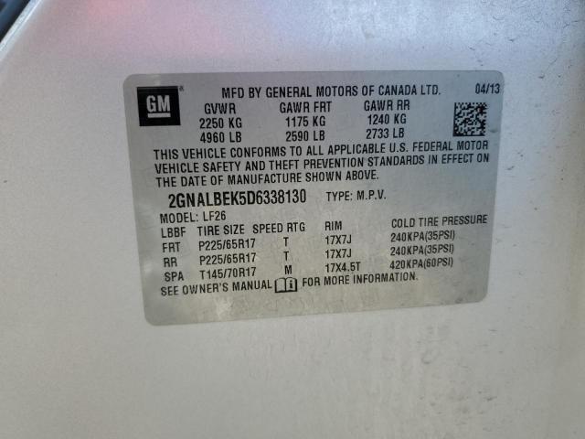 2GNALBEK5D6338130 - 2013 CHEVROLET EQUINOX LS 银色 照片 13