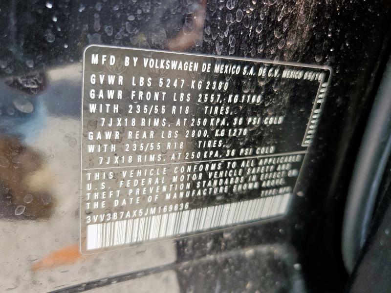 3VV3B7AX5JM169636 - 2018 VOLKSWAGEN TIGUAN SE Қара фото 13