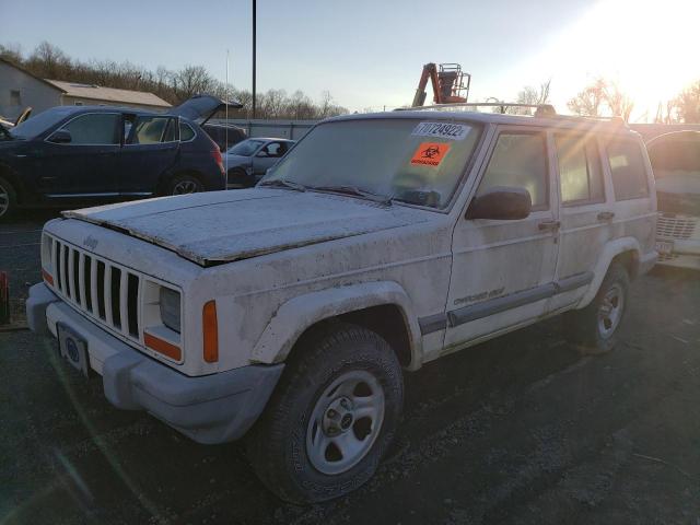 1J4FF48S8YL147709 - 2000 JEEP CHEROKEE SPORT WHITE photo 1