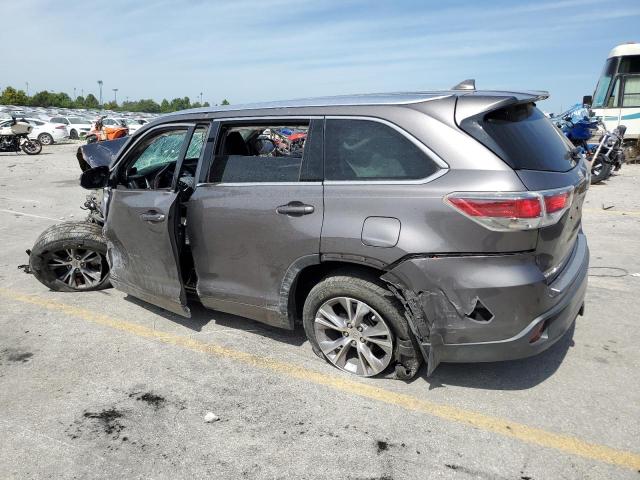 5TDJKRFH6FS096500 - 2015 TOYOTA HIGHLANDER XLE GRAY photo 2