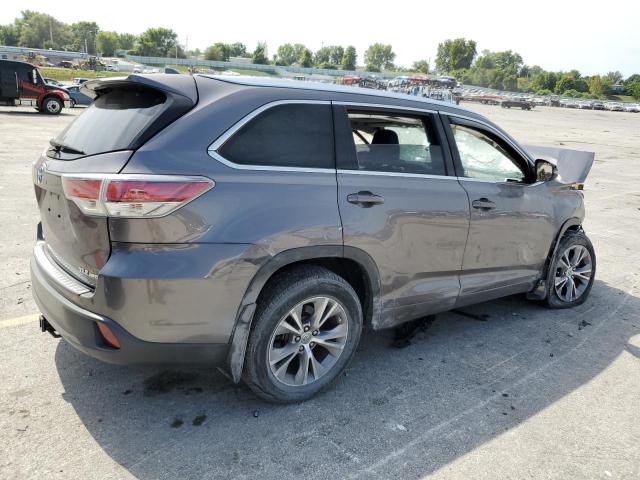 5TDJKRFH6FS096500 - 2015 TOYOTA HIGHLANDER XLE GRAY photo 3