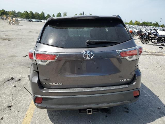 5TDJKRFH6FS096500 - 2015 TOYOTA HIGHLANDER XLE GRAY photo 6