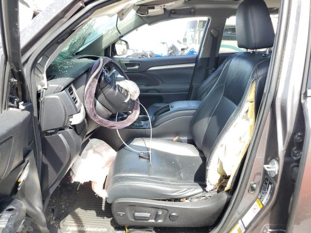 5TDJKRFH6FS096500 - 2015 TOYOTA HIGHLANDER XLE GRAY photo 7