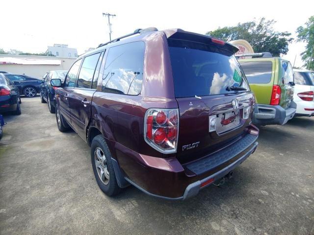 2HKYF18697H532313 - 2007 HONDA PILOT EXL MAROON photo 3