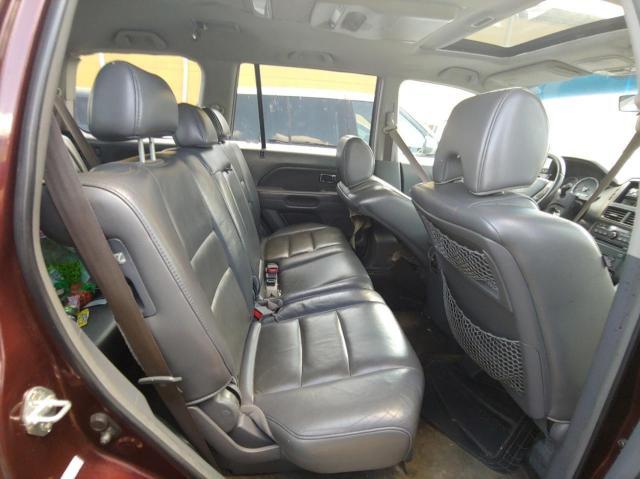 2HKYF18697H532313 - 2007 HONDA PILOT EXL MAROON photo 6