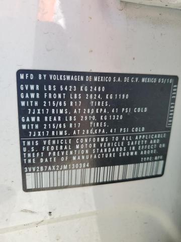3VV2B7AX2JM130384 - 2018 VOLKSWAGEN TIGUAN SE Ağ foto 12
