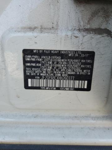 JF2GPABCXHH260377 - 2017 SUBARU CROSSTREK PREMIUM WHITE photo 13