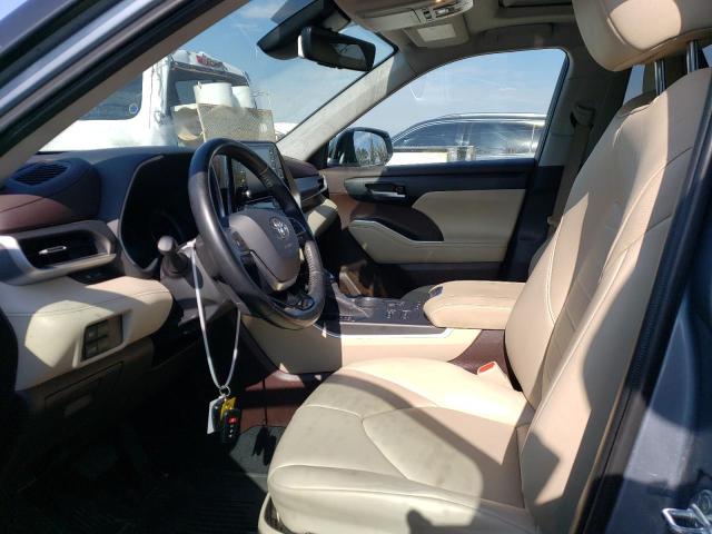 5TDGZRBH0LS025056 - 2020 TOYOTA HIGHLANDER XLE BLUE photo 7