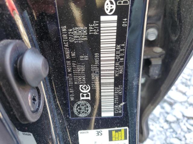 5YFB4MDE3RP198599 - 2024 TOYOTA COROLLA LE BLACK photo 12