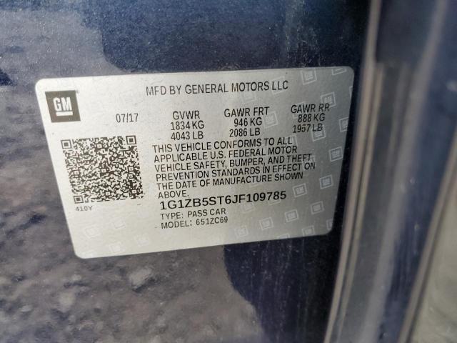 1G1ZB5ST6JF109785 - 2018 CHEVROLET MALIBU LS BLUE photo 12