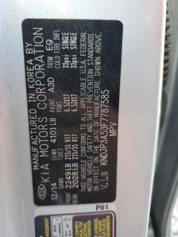 KNDJP3A53F7787585 - 2015 KIA SOUL + SILVER photo 14