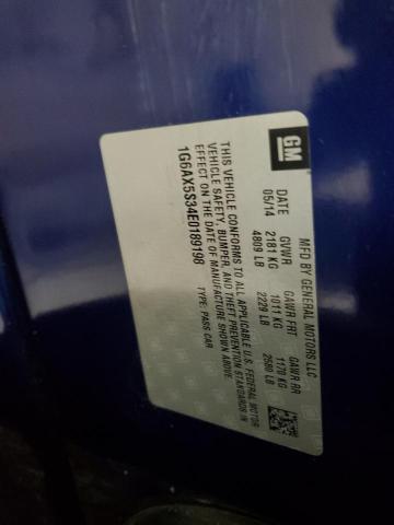 1G6AX5S34E0189198 - 2014 CADILLAC CTS LUXURY COLLECTION ლურჯი ფოტო 12