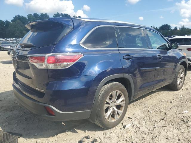 5TDJKRFH6ES057159 - 2014 TOYOTA HIGHLANDER XLE BLUE photo 3