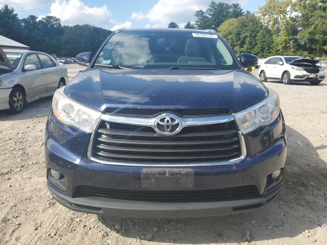 5TDJKRFH6ES057159 - 2014 TOYOTA HIGHLANDER XLE BLUE photo 5