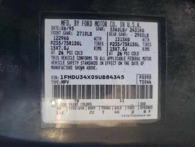 1FMDU34X0SUB84345 - 1995 FORD EXPLORER BLACK photo 13