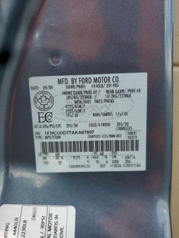 1FMCU0D77AKA67897 - 2010 FORD ESCAPE XLT 蓝色 照片 13