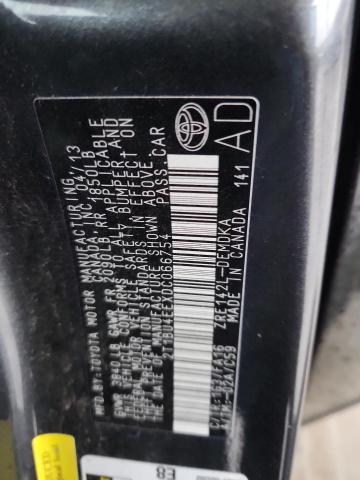 2T1BU4EEXDC066754 - 2013 TOYOTA COROLLA BASE GRAY photo 12