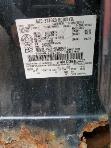 2FMDK52C09BA06727 - 2009 FORD FLEX SEL Qara foto 13