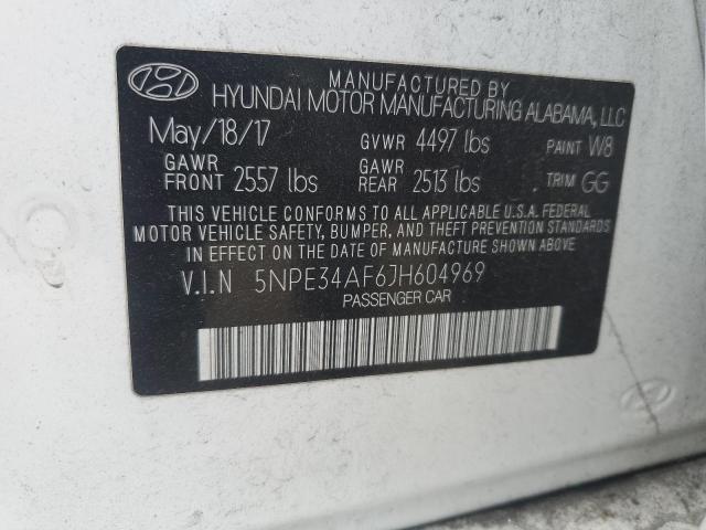 5NPE34AF6JH604969 - 2018 HYUNDAI SONATA SPORT WHITE photo 12