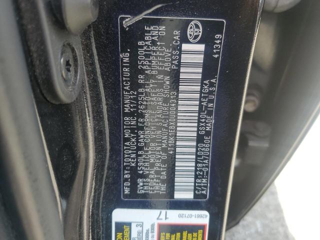 4T1BK1EBXDU004313 - 2013 TOYOTA AVALON BASE Noir photo 13