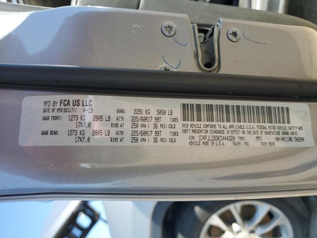 1C4PJLCB3KD444320 - 2019 JEEP CHEROKEE LATITUDE 银色 照片 12