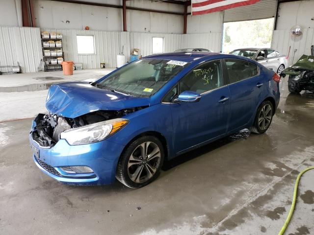 KNAFX4A83F5318401 - 2015 KIA FORTE EX BLUE photo 1