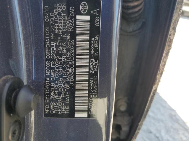 JTDKN3DU3A0230786 - 2010 TOYOTA PRIUS 黑色 照片 13