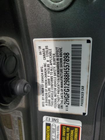 2HGFG12988H557898 - 2008 HONDA CIVIC EXL 红色 照片 12