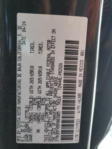 3TMKB5FN5RM003005 - 2024 TOYOTA TACOMA DOUBLE CAB Қара фото 12