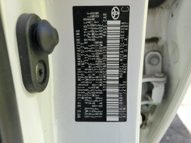 5YFS4MCE7NP106129 - 2022 TOYOTA COROLLA SE WHITE photo 12