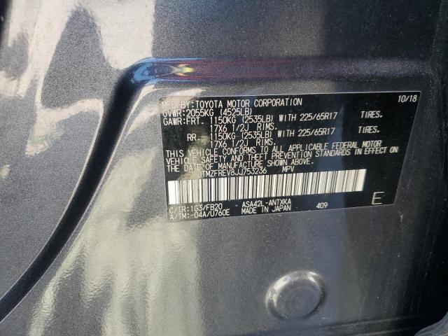 JTMZFREV8JJ753236 - 2018 TOYOTA RAV4 LE GRAY photo 13