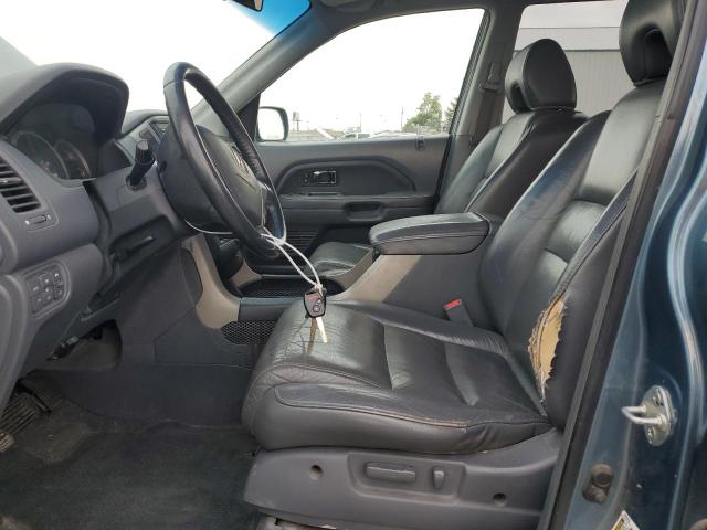 5FNYF28568B005441 - 2008 HONDA PILOT EXL BLUE photo 7