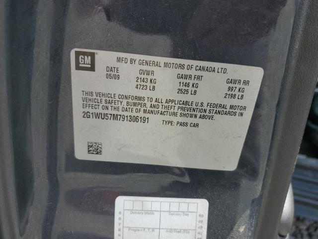 2G1WU57M791306191 - 2009 CHEVROLET IMPALA LTZ 灰色 照片 12