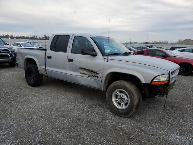 1B7GG2AN7YS793586 - 2000 DODGE DAKOTA QUAD SILVER photo 4