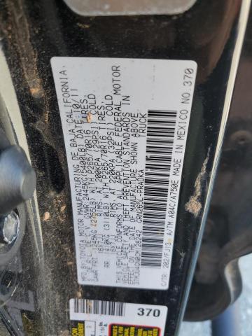 3TMJU4GN0CM128242 - 2012 TOYOTA TACOMA DOUBLE CAB PRERUNNER BLACK photo 12