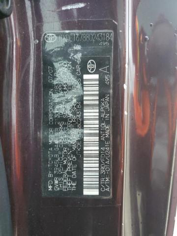 JTKDE167880243184 - 2008 TOYOTA SCION TC 紫色 照片 12