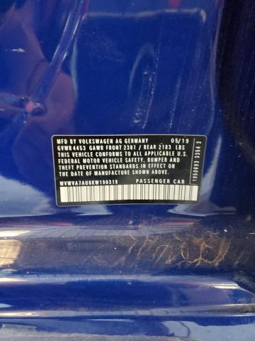 WVWVA7AU8KW190319 - 2019 VOLKSWAGEN GOLF R BLUE photo 13