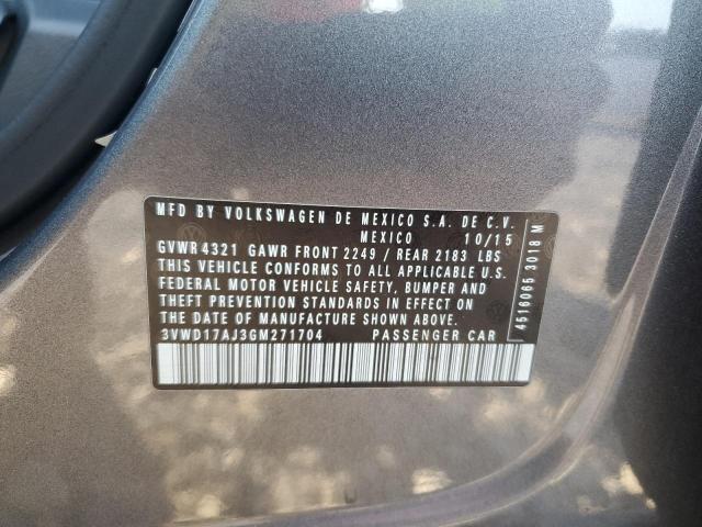 3VWD17AJ3GM271704 - 2016 VOLKSWAGEN JETTA SPORT Boz foto 12