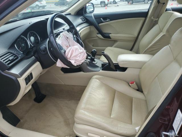 JH4CU2F66AC011768 - 2010 ACURA TSX MAROON photo 7