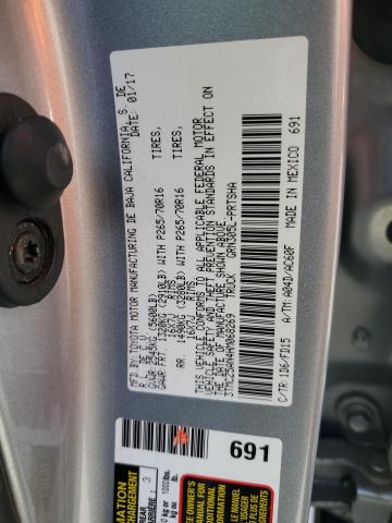 3TMCZ5AN4HM068269 - 2017 TOYOTA TACOMA DOUBLE CAB SILVER photo 12