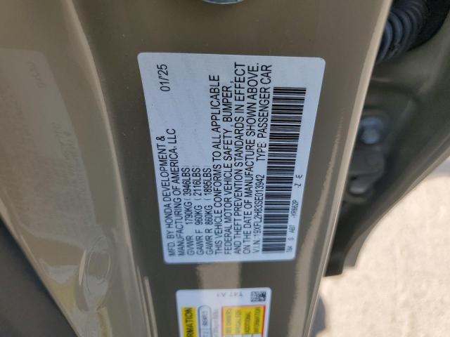 19XFL2H83SE013942 - 2025 HONDA CIVIC SPORT 棕色 照片 12