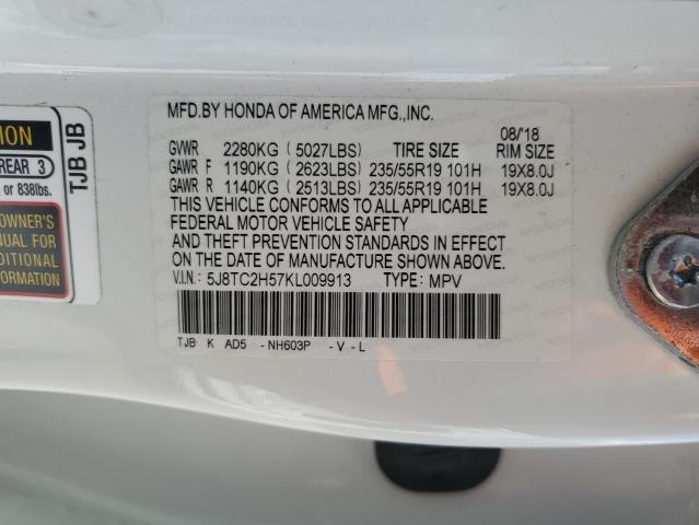 5J8TC2H57KL009913 - 2019 ACURA RDX TECHNOLOGY Ağ foto 14