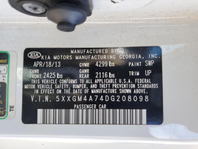 5XXGM4A74DG208098 - 2013 KIA OPTIMA LX 白色 照片 13