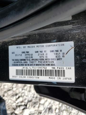 JM1BL1L75C1595702 - 2012 MAZDA 3 I BLACK photo 13