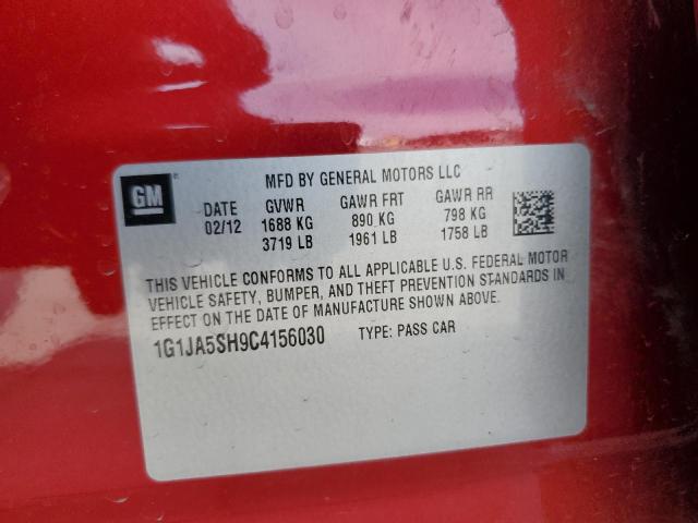 1G1JA5SH9C4156030 - 2012 CHEVROLET SONIC LS RED photo 12